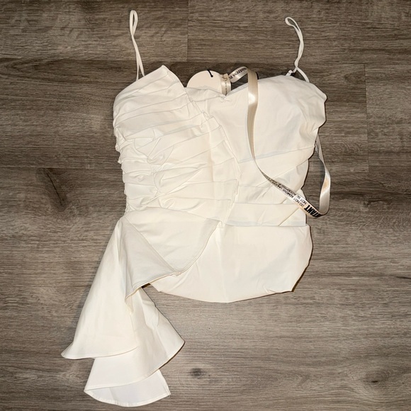 Mistress Rocks White Ruffle top - Picture 5 of 15